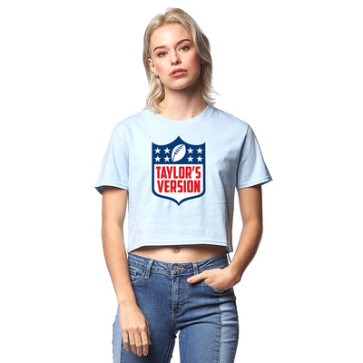 Taylors Version Football Style Fashion Graphic Ladies Crop Top