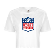 Taylors Version Football Style Fashion Graphic Ladies Crop Top