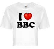 I Love BBC I Heart Big Black Adult Humor Fashion Graphic Ladies Crop Top