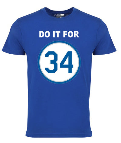 Do It For 34 Win the Championship Baseball Legend Royal Graphic Tee Shirt