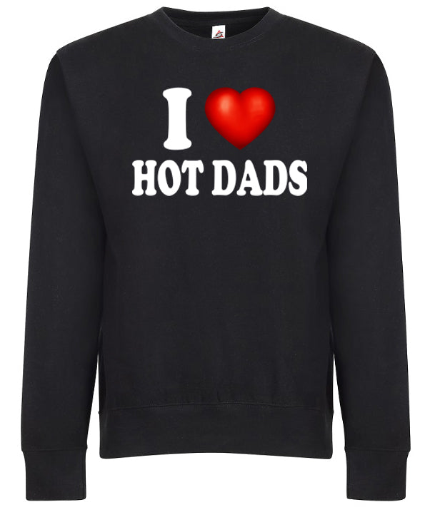 I Love Hot Dads I Heart Hot Dads Premium Fashion Graphic Tee  Shirt