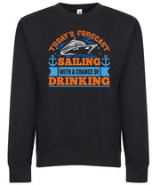 Todays Forecast Sailing with a Chance of Drinking Cruise Vacation Graphic Tee Shirt