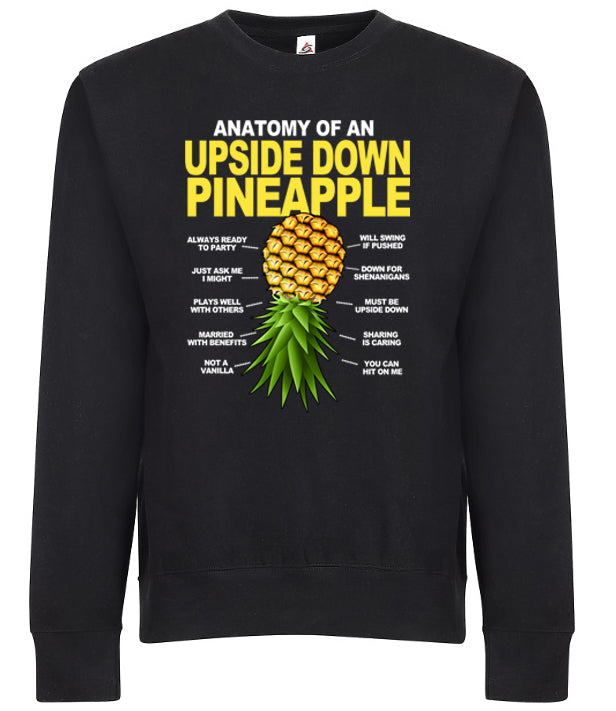 Anatomy of an Upside Down Pineapple Swingers Lifestyle Graphic Tee Shirt