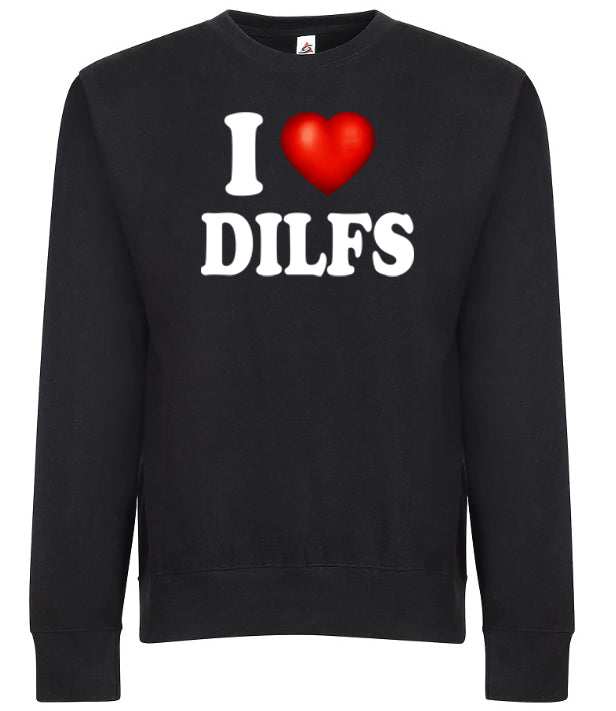 I Love Dilfs I Heart Dads Id Like To Adult Humor Funny Graphic Tee Shirt