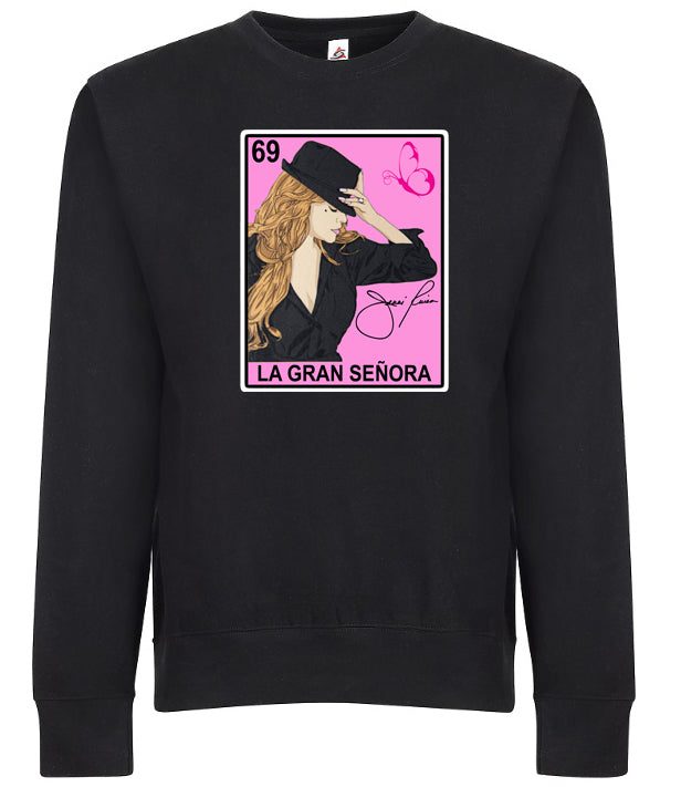 La Gran Senora Jenni Rivera Loteria Mexican Bingo Mariposa Graphic Tee Shirt