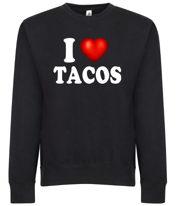 I Love Tacos I Heart Food Funny Adult Humor Graphic Tee Shirt