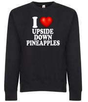 I Love Upside Down Pineapples I Heart Swingers Adult Humor Graphic Tee Shirt